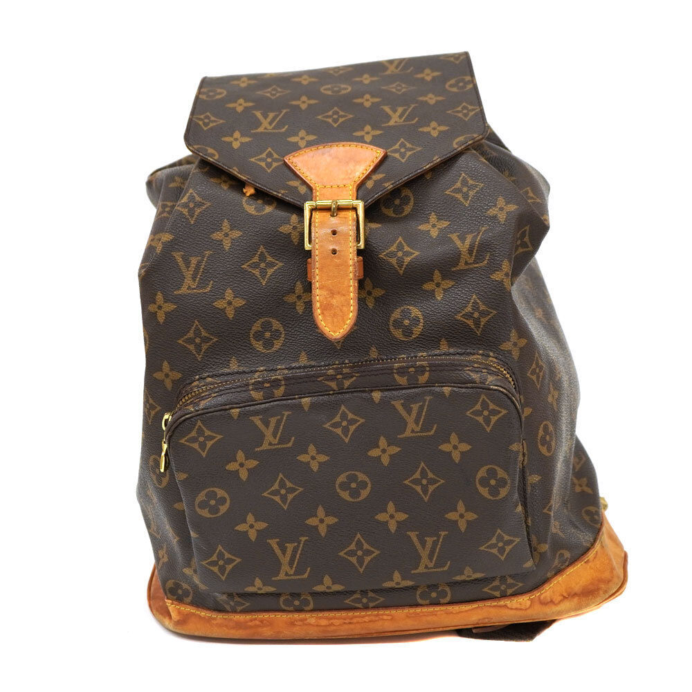 Louis Vuitton Montsouris Backpack Rucksack Monogram Canvas Brown